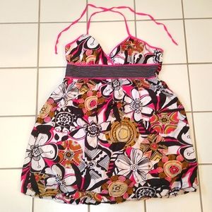 Speechless multicolor floral Hawaiian mini dress